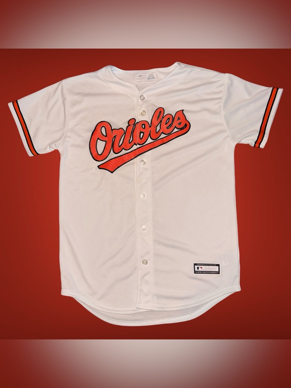 MLB Genuine Merchandise Baltimore Orioles Youth Button-Up Baseball Jersey YTH L